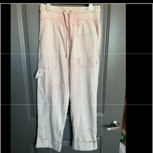 Free people movement pink pants pockets drawstring size xs